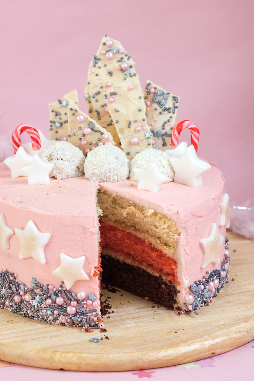 festive hazelnut praline cake