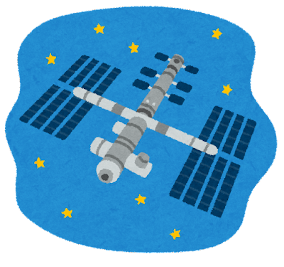 国際宇宙ステーション・ISSのイラスト