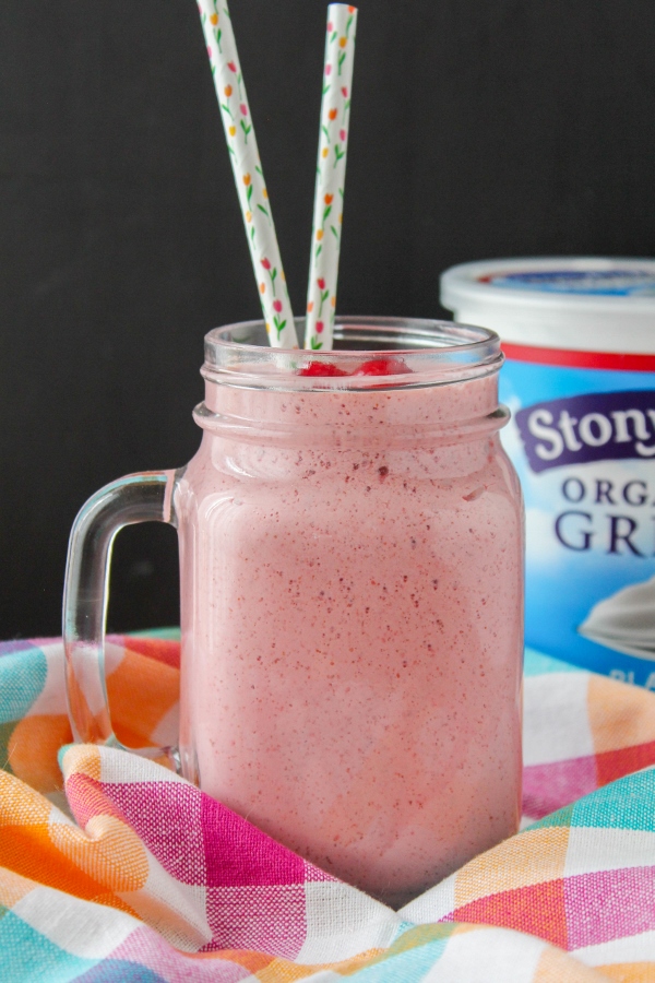 This smooth and creamy smoothie is made with frozen sweet cherries and thick and tangy Greek yogurt. Full of protein and fiber, it's a great way to start your day!
