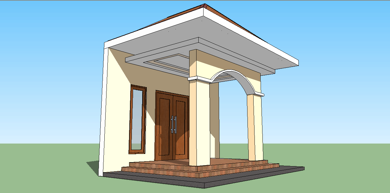 Sketsa Sederhana  Teras  Rumah