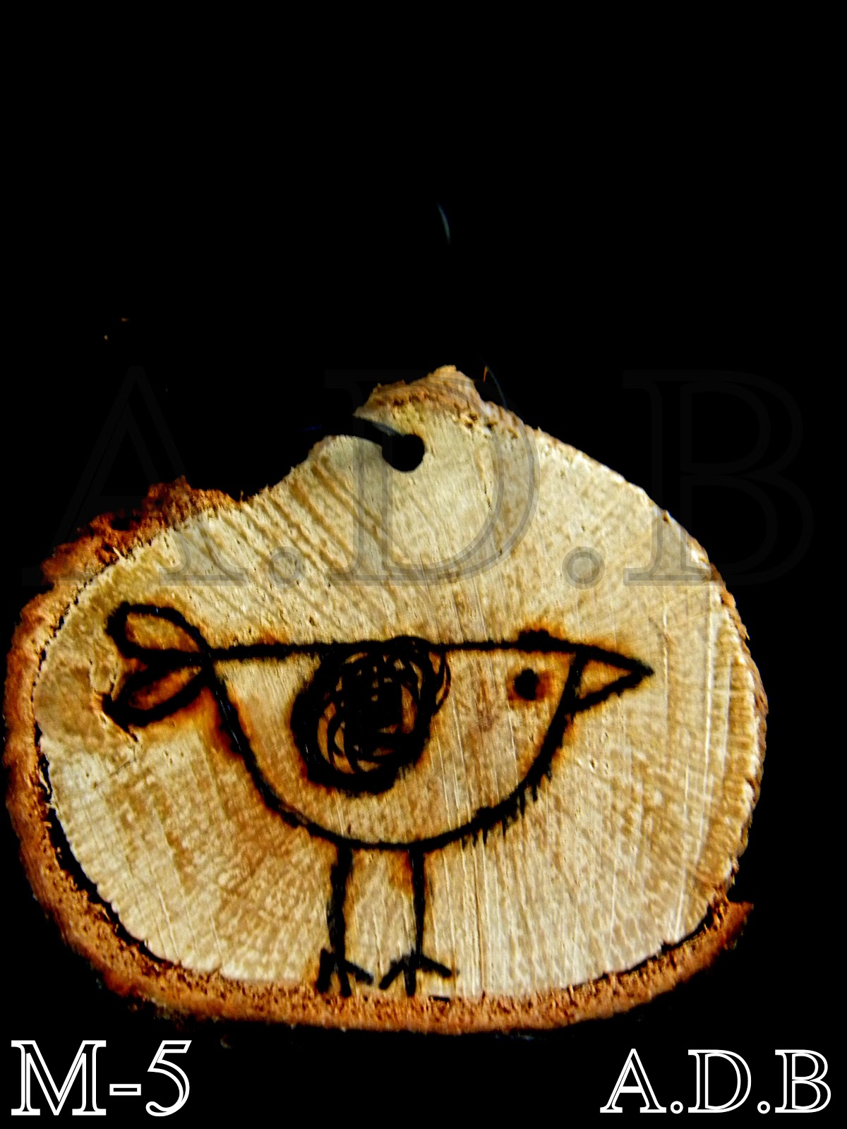 ADB artesania en madera y pirograbado: Colgante de madera