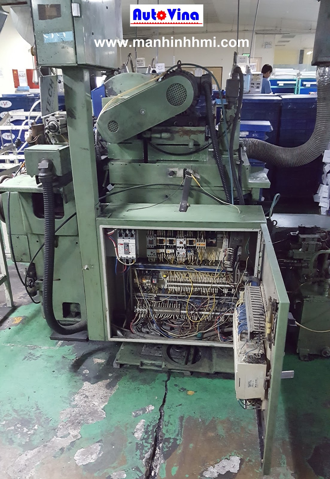 Tủ điện máy mài tự động dùng PLC FX1-64MR, FX1-80MR cùng Module FX-16EX Sửa chữa tủ điện máy mài tự động dùng PLC FX1-64MR, FX1-80MR cùng Module FX-16EX