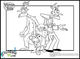 phineas and ferb evil figures coloring pages