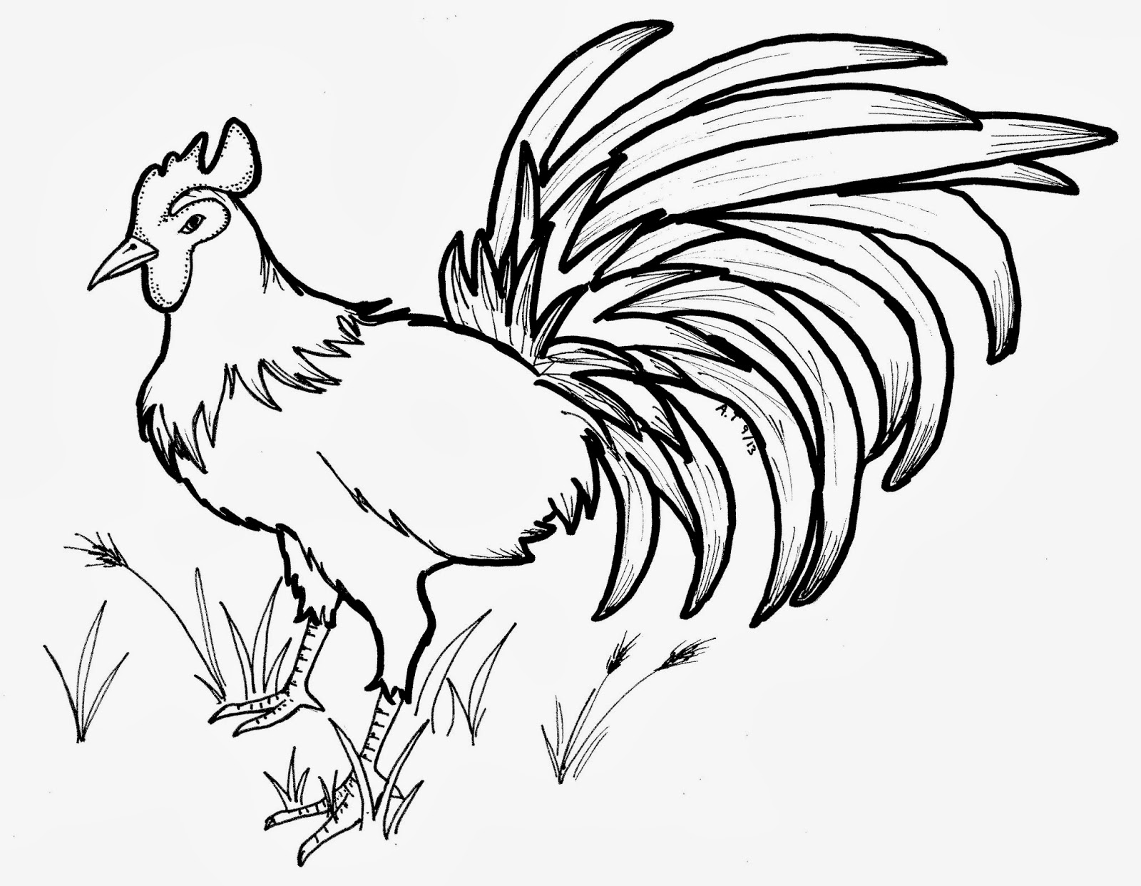 free-original-coloring-pages-rooster
