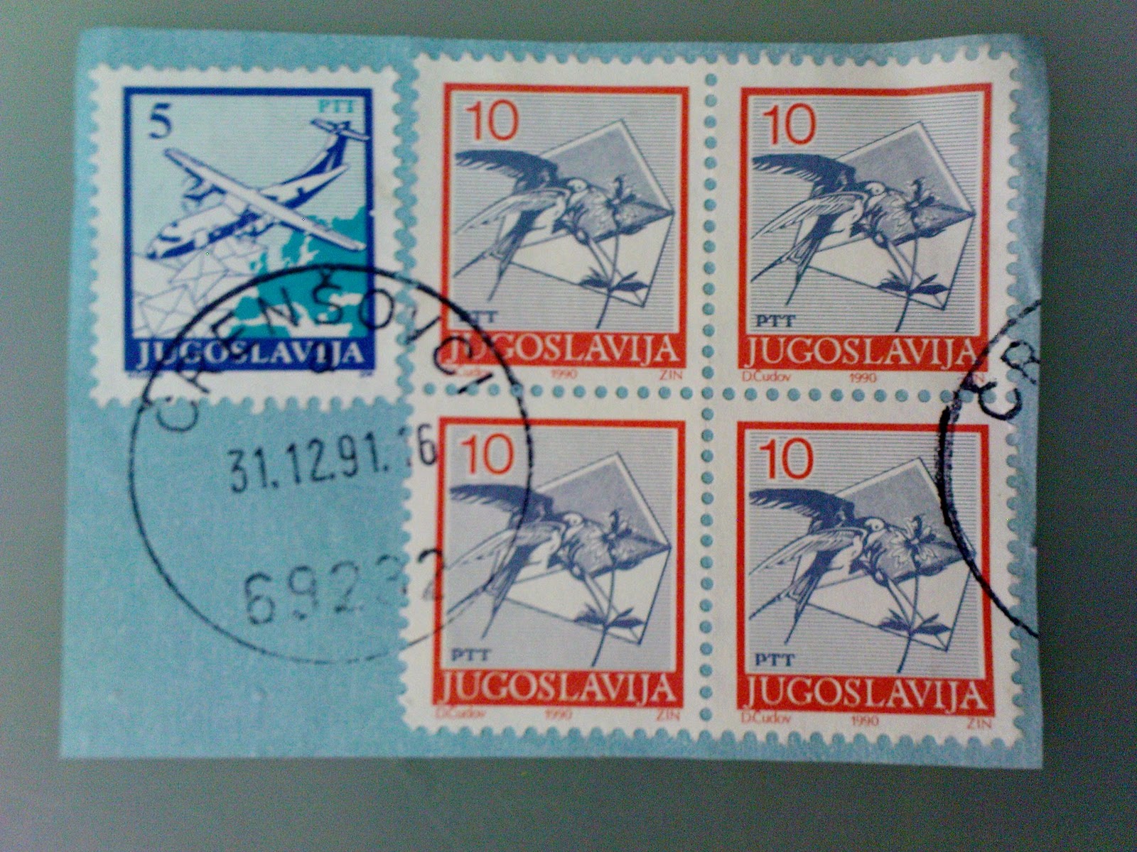 FILAMAN MALAYSIA STAMPS FROM YUGOSLAVIA (WITH CRENSOVCI POSTMARK)