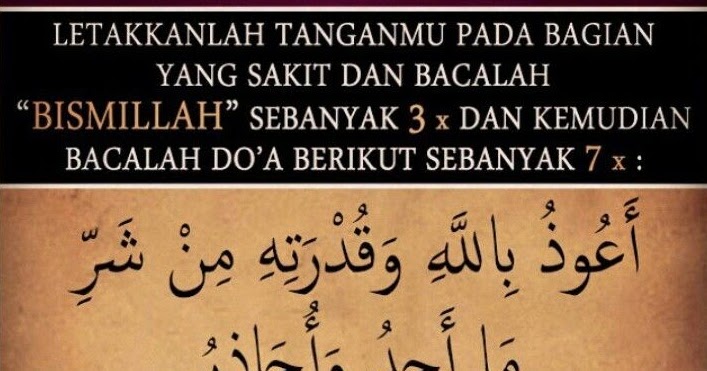 Doa Nabi Muhammad Sembuhkan Bagian Tubuh Yang Sakit Iyakah
