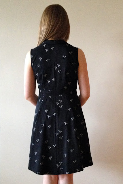 Diary of a Chain Stitcher: Sew Over It Vintage Shirt Dress in Atelier Brunette Origami Birds Cotton Lawn