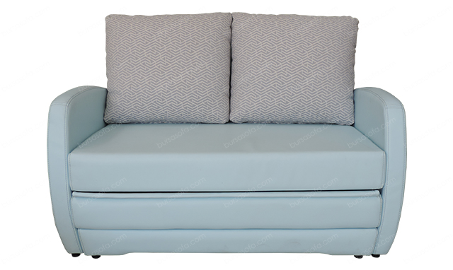 baby blue leather sofa
