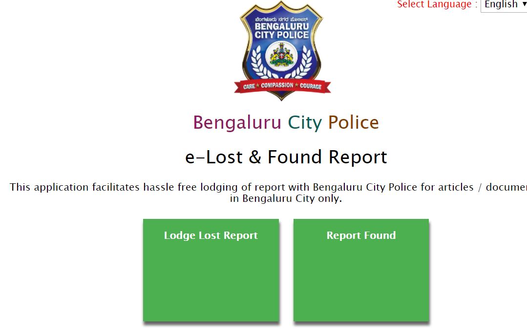 Online police compliant for lost & found in Bangalore Waytodo