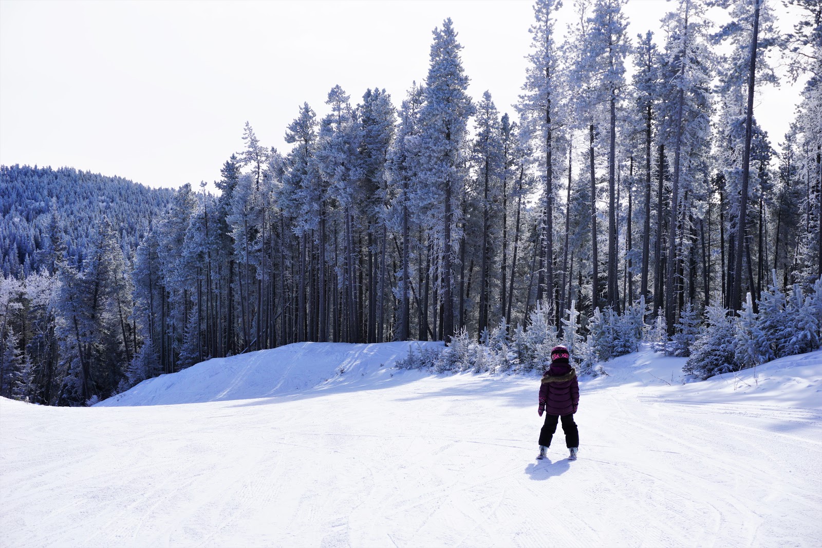 Skiing at Hidden Valley Ski Resort, Cypress Hills Provincial Park