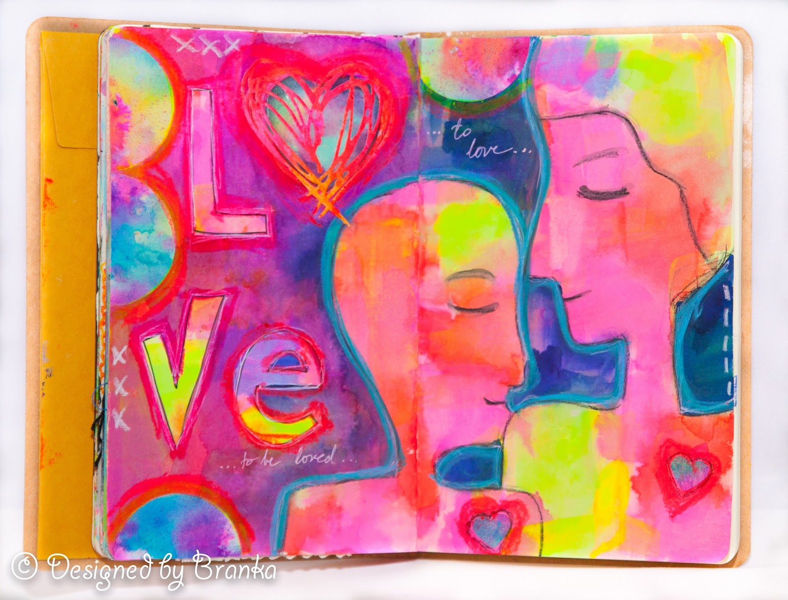 Vintage Handmade Love art journal page