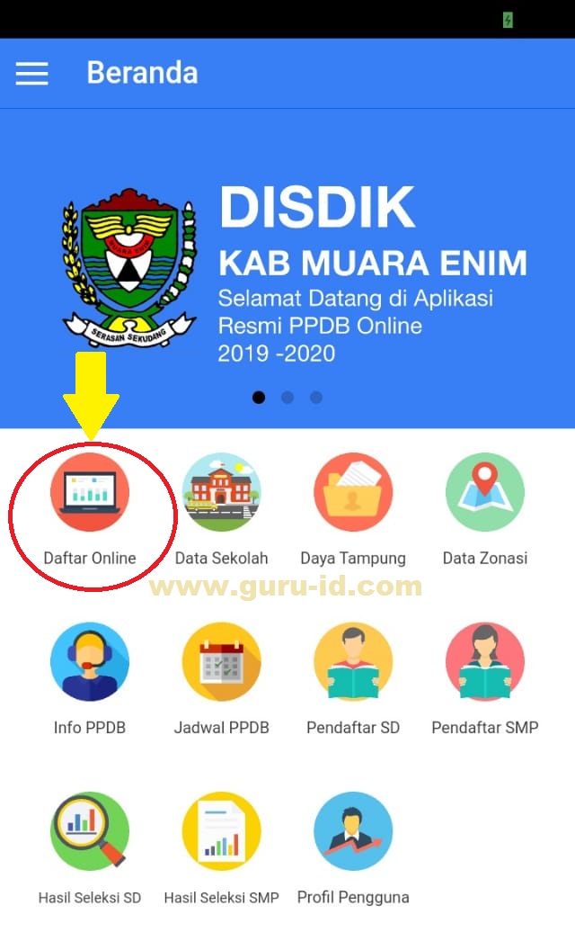 Aplikasi Android PPDB Online Muara Enim 2019/2020 - Modul Ajar