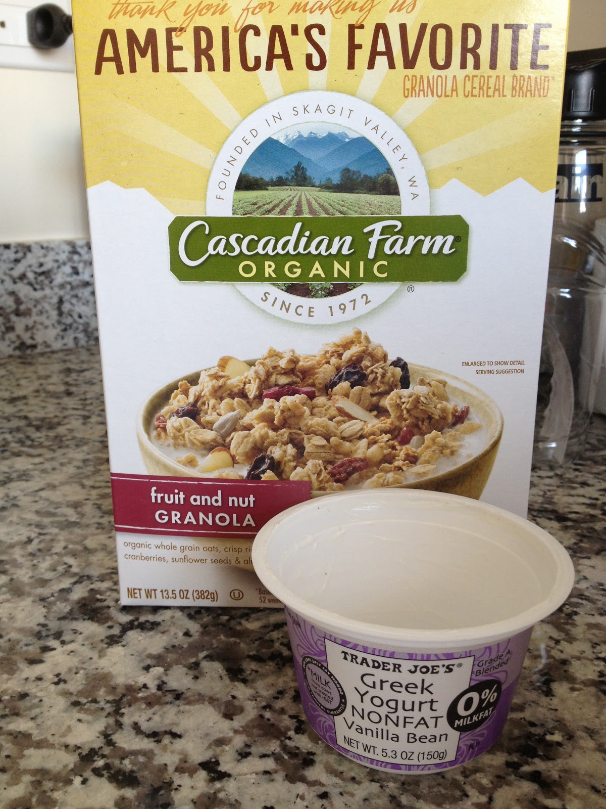 Obsessed with Food Trader Joe's Vanilla Greek Yogurt and Cascadian