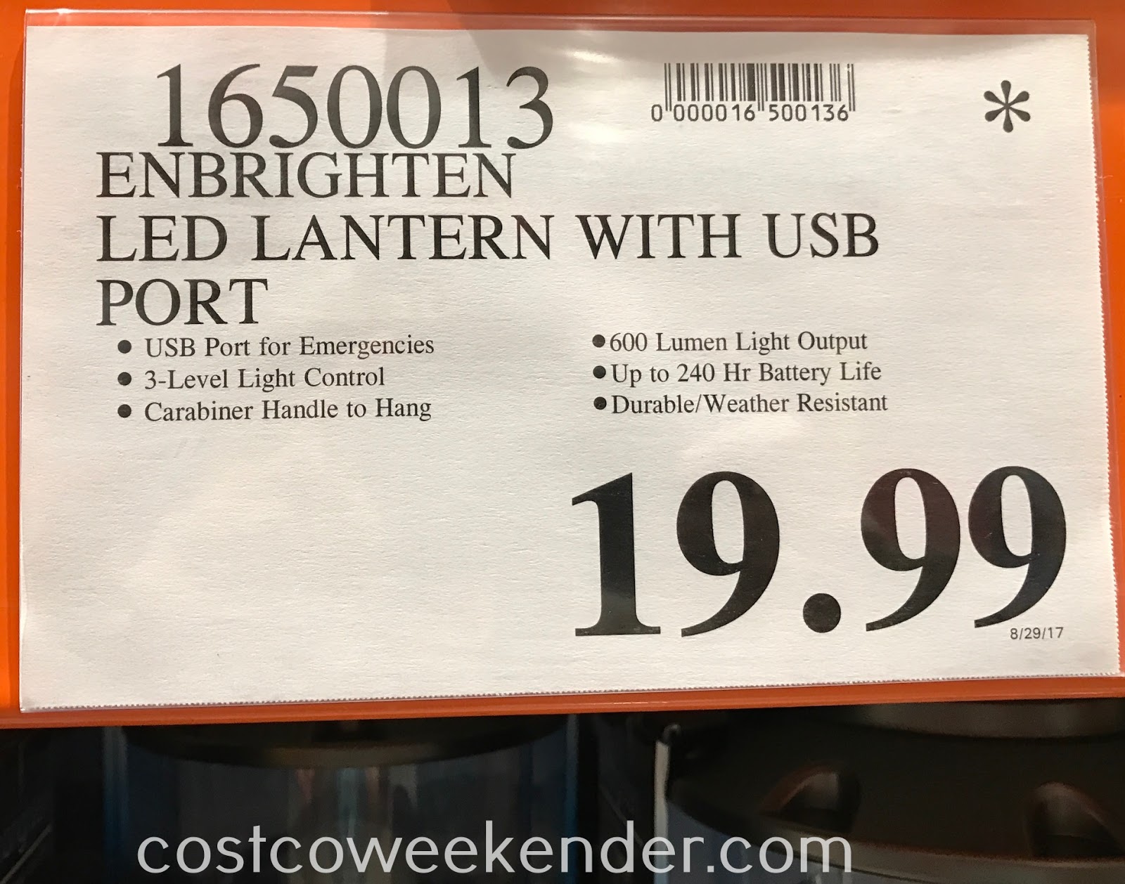 Enbrighten LED Lantern Costco Weekender