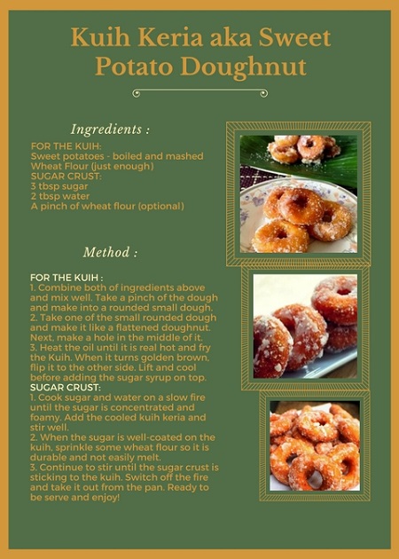 KUIH KERIA aka SWEET POTATO DOUGHNUT RECIPE