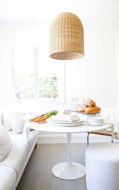 Erin Fetherston's gorgeous all white California farmhouse with inspiring decor on Hello Lovely Studio 