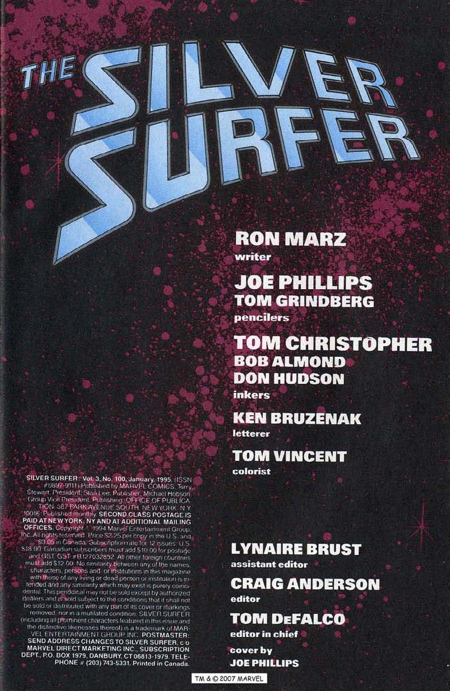 Read online Silver Surfer (1987) comic - Issue #100 - 3