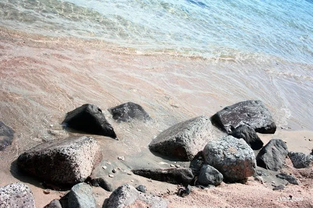 Rocks at the beach of Grande Island Resort