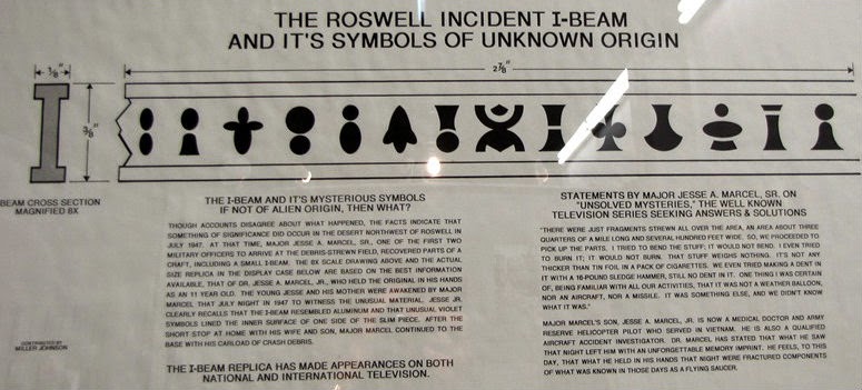 Roswell Incident IBeam & its symbols of unknown origin