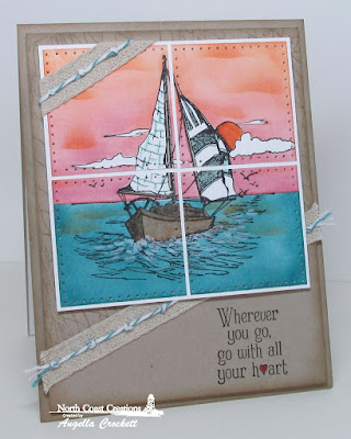 North Coast Creations Stamp sets: Sail Away, Our Daily Bread Designs Stamp sets: Fishing Net Background