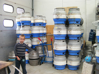 empty beer barrels at irving breweries cosham