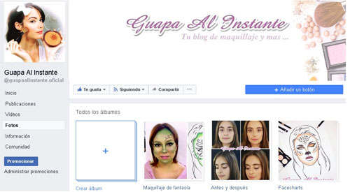 Portafolio de maquillaje online en facebook