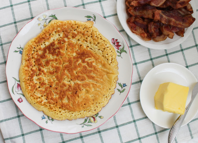 Food Lust People Love: Ponco is a traditional Welsh breakfast recipe of batter fried in flavorful bacon fat. Made with flour, milk and eggs (or sometimes just flour and milk) ponco is cheap and filling but, oh so delicious!