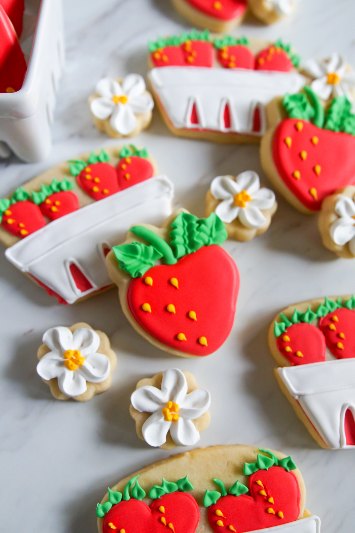 Strawberry Basket Cookies Bake at 350°