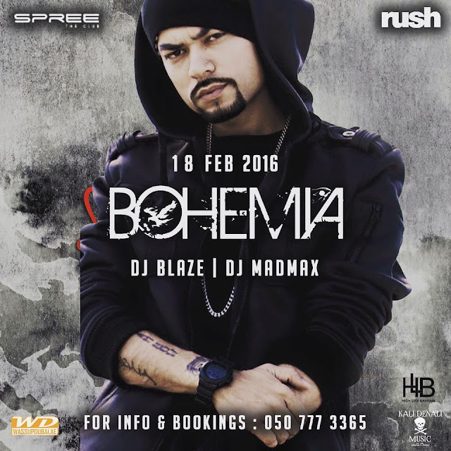 BOHEMIA LIVE in Dubai on Feb 18th 2016 - team bohemia - pesa nasha pyar