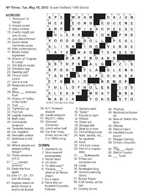 The New York Times Crossword in Gothic: 05 15 12 Full of Holes