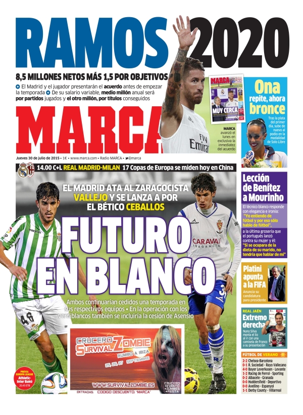 Real Madrid, Marca: "Ramos 2020"