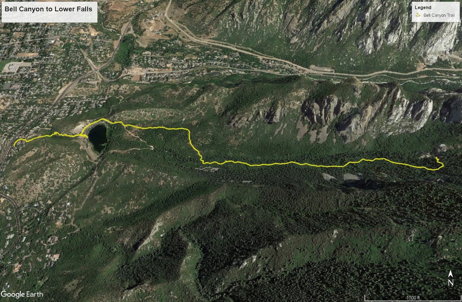 Trails Trekker Bell Canyon to Lower Falls