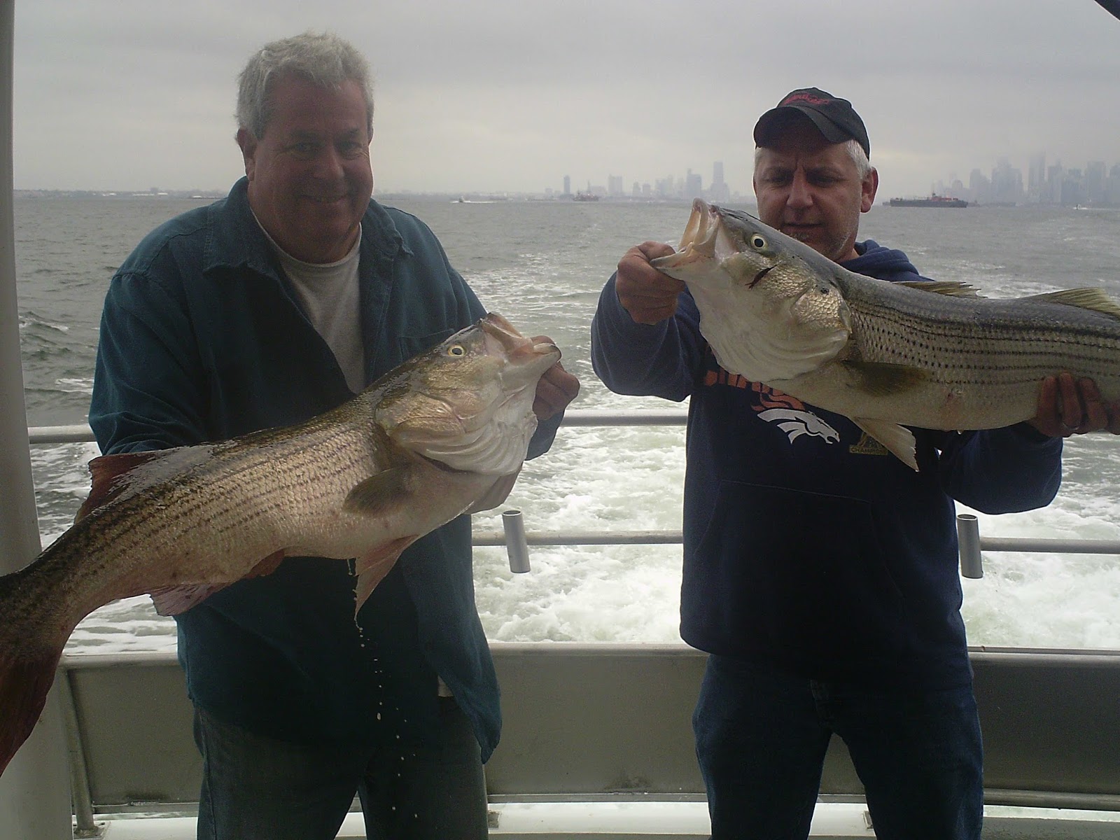 Jersey Shore Fishing Stripers active in the Hudson