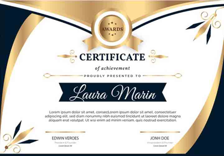 شهادات تقدير Psd مجموعة حديثة من شهادات التقدير جديدة مصممين الدعاية والإعلان