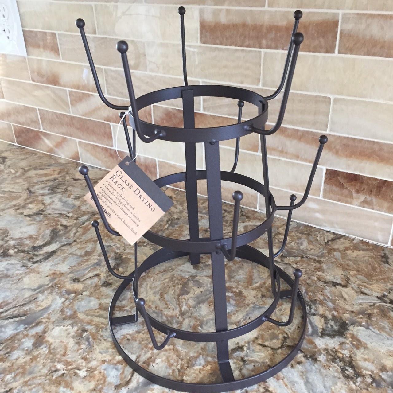 Homescape Technologies Tiered Glass Drying Rack