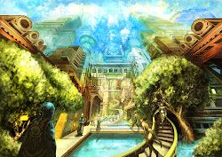 anime fantasy cities wallpapers background hd artwork detail desktop kusagakure magic naruto backgrounds dragons hydra dogma snakes sorcerer giant fire