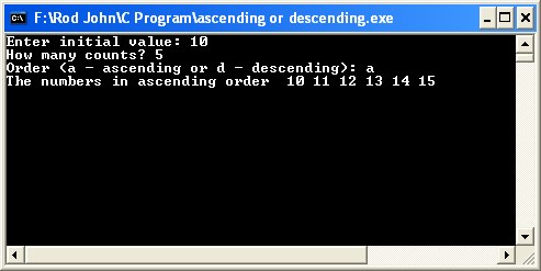C Program Language (Ascending or Descending) ~ Information Technology