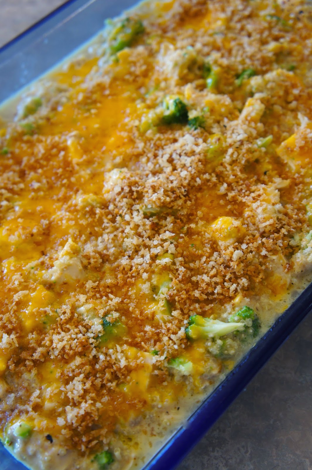 Savory Sweet and Satisfying Broccoli Chicken Quinoa Casserole