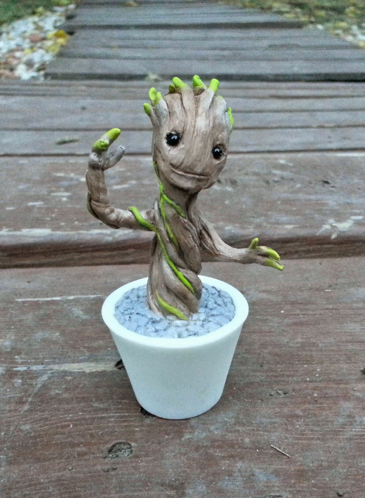 Painted Edition Baby Groot Guardians of the Galaxy Resin Figure by Motorbot