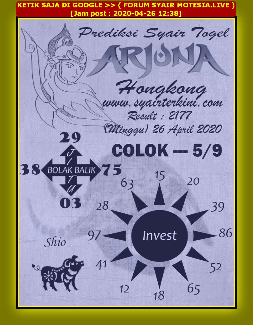 1 New Message Kode Syair Hongkong 26 April 2020 Forum Syair Togel Hongkong Singapura Sydney