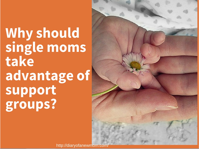 Why should single moms take advantage of support groups?