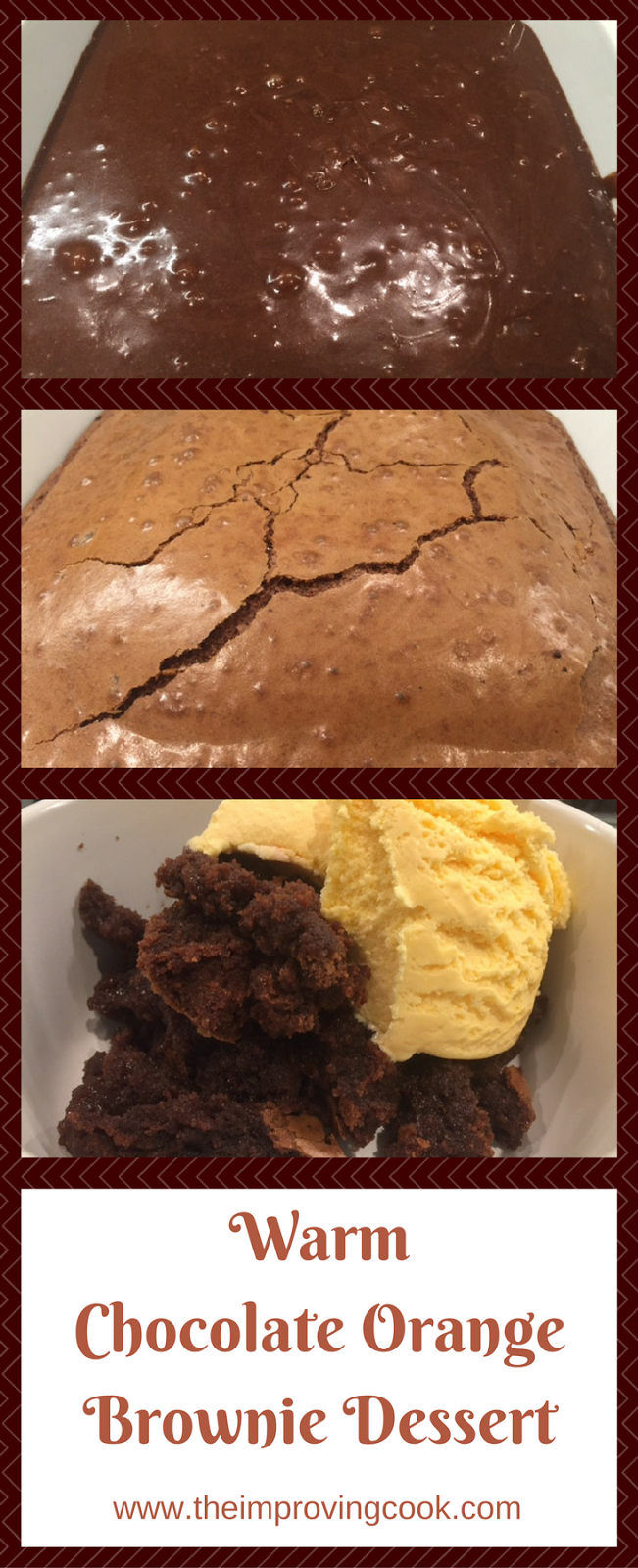Warm Chocolate Orange Brownie Dessert