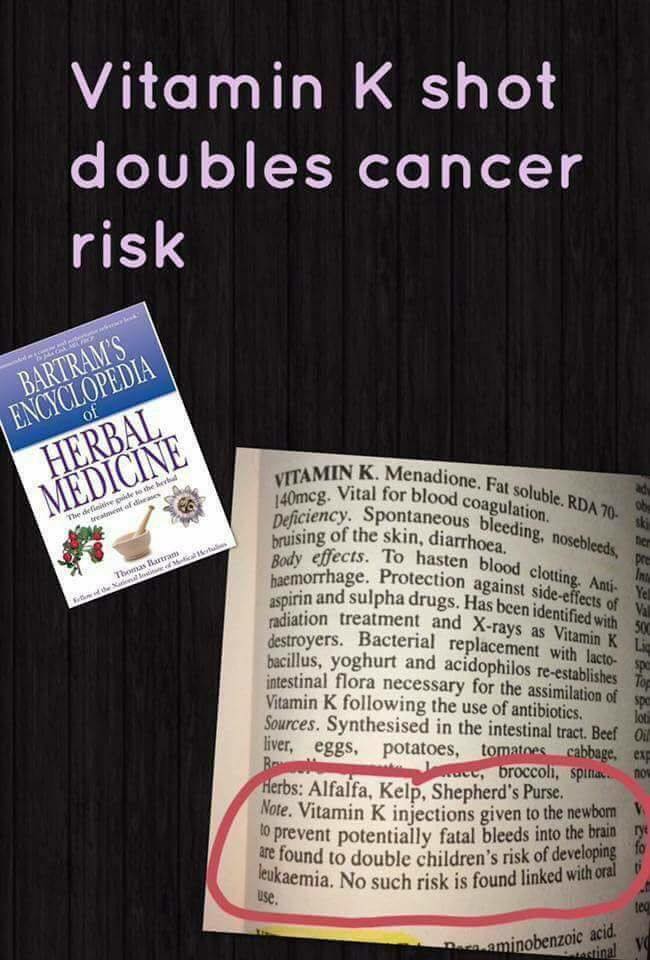 MessiahMews Blogs Information about The Vitamin K shot being linked to