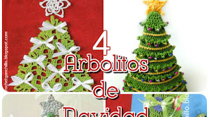 4 Arbolitos de Navidad para tejer al crochet