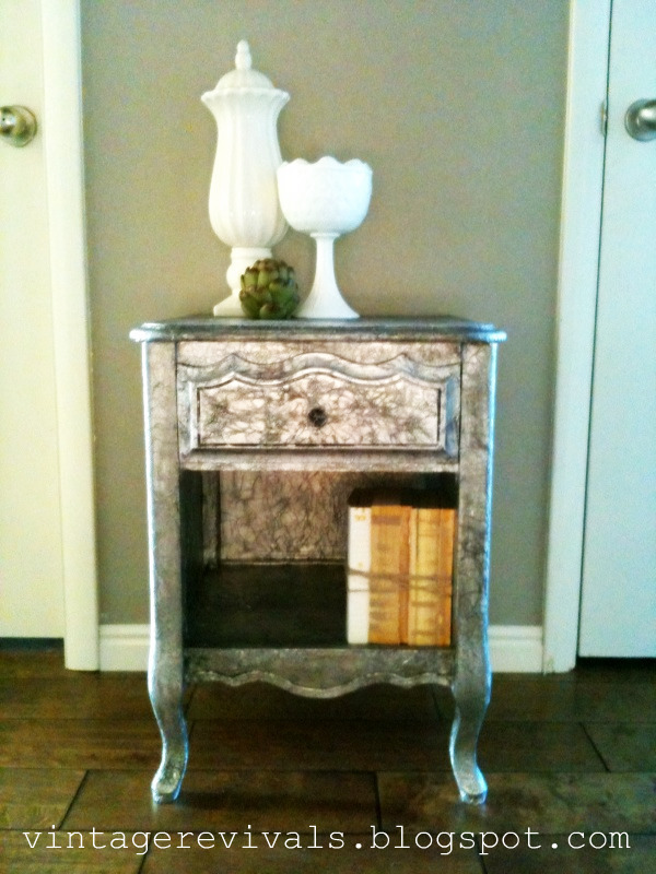 Classic Farmhouse diy idea Tin Foil Furniture Makeover