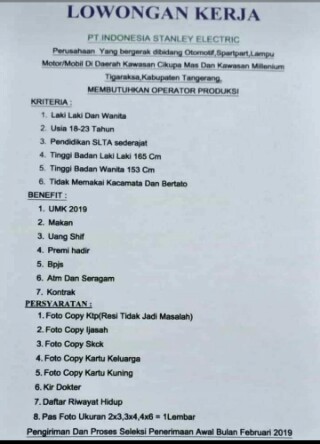 Lowongan Kerja Di Daerah Tangerang