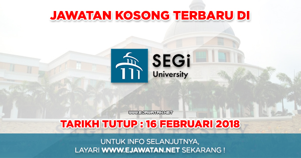 jawatan kosong SEGi College Subang Jaya 2018