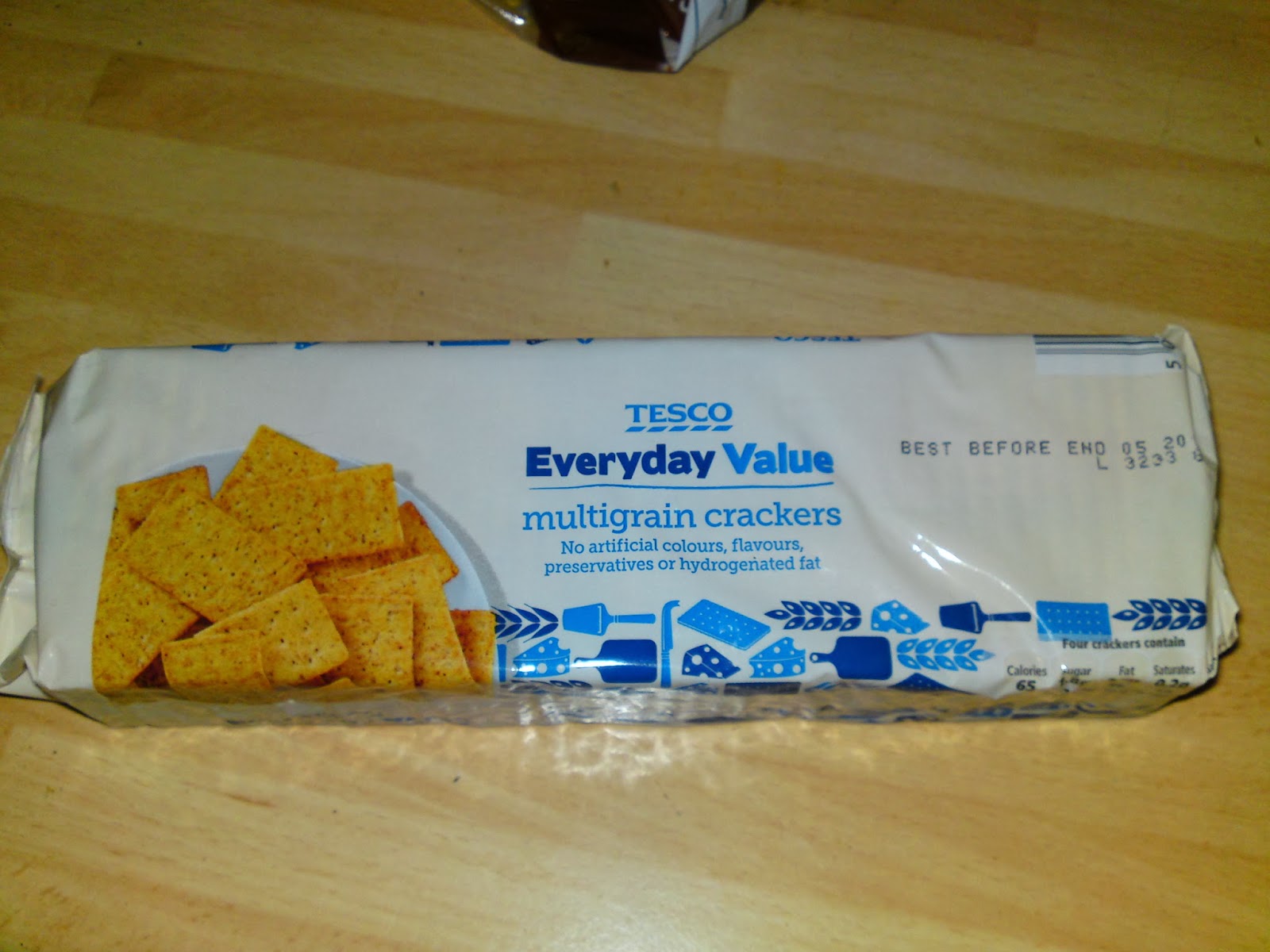 Lactose Free UK Tesco Everyday Value Multigrain Crackers