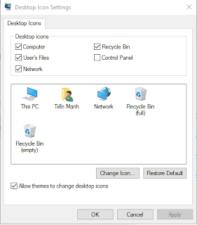 Biểu tượng My Computer ở hình nền Windows 10