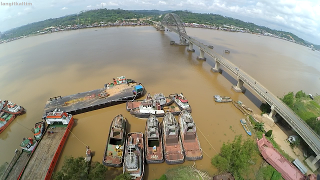 Indahnya Foto Udara Sekitar Jembatan Mahulu Samarinda